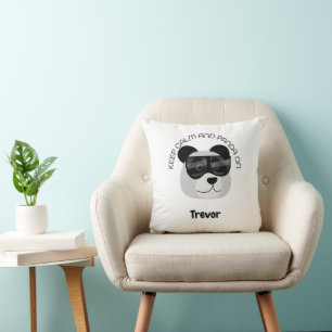 Keep Calm and Panda On Cushion
