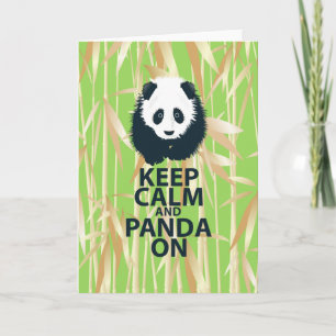 Keep Calm and Panda On Original Design Print Gift Card