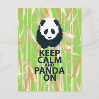 Keep Calm and Panda On Original Design Print Gift Postcard