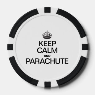 KEEP CALM AND PARACHUTE POKER CHIPS