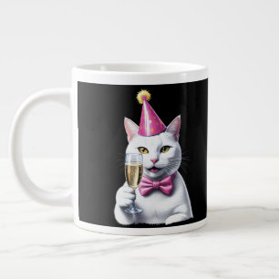 Keep Calm and Party On - Funny Cat Large Coffee Mug