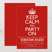 Keep Calm And Party On