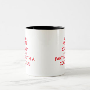 Keep Calm and Party With a Colonel Two-Tone Coffee Mug