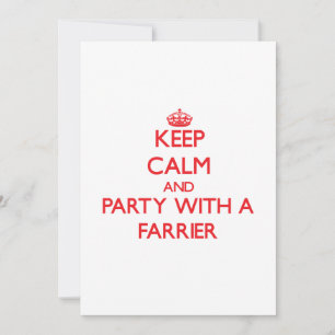 Keep Calm and Party With a Farrier Invitation