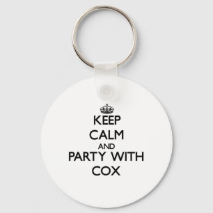 Keep calm and Party with Cox Key Ring