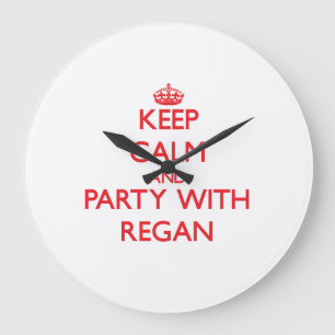 Keep Calm and Party with Regan Large Clock