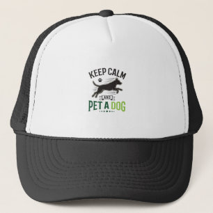 Keep Calm and Pet a Dog Vintage Engraving Design_1 Trucker Hat