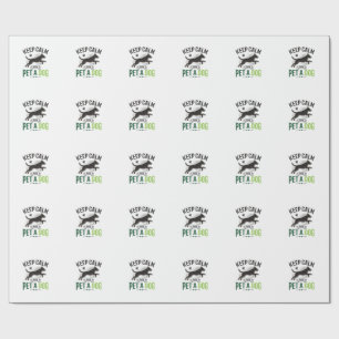 Keep Calm and Pet a Dog Vintage Engraving Design_1 Wrapping Paper