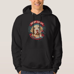 Keep Calm And Pet An American Pitbull Retro Hoodie