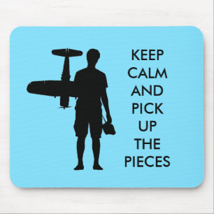 Keep calm and pick up the pieces mouse mat