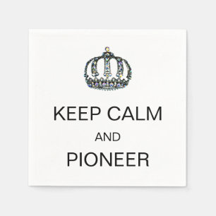 "KEEP CALM AND PIONEER" PAPER NAPKINS