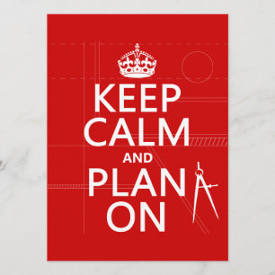 Keep Calm and Plan On (in any colour) Invitation