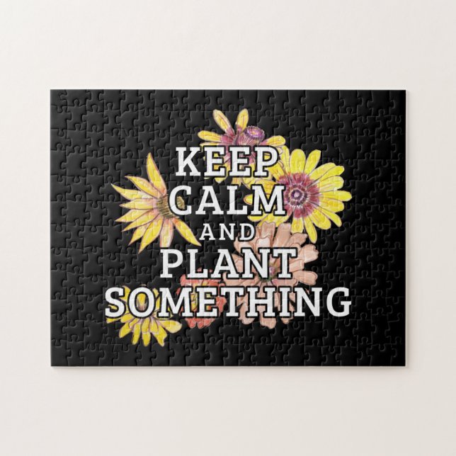 Keep Calm and Plant Something - Gardener Jigsaw Puzzle (Horizontal)