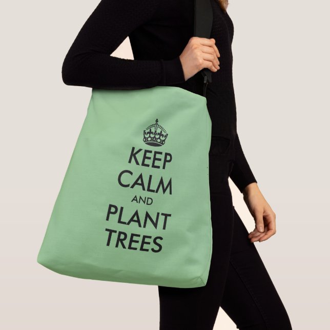 Keep calm and plant trees cross-body bag (Close Up)