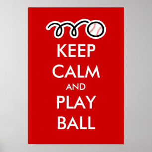 Keep calm and play ball   Baseball Poster