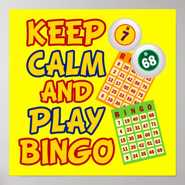 Keep Calm and Play Bingo Poster (Front)