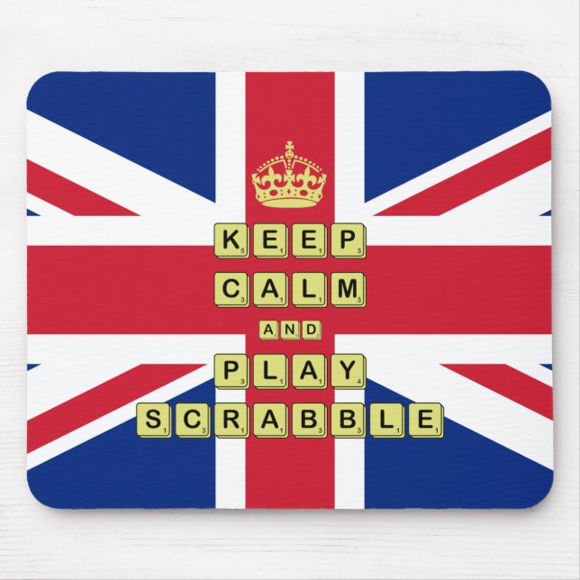 Keep Calm And Play Board Games Mouse Mat (Front)