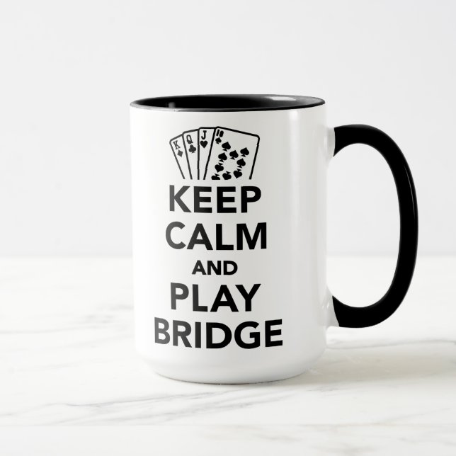 Keep calm and play bridge mug (Right)