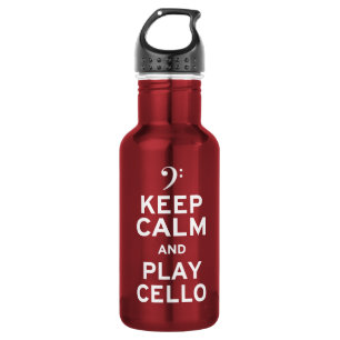 Keep Calm and Play Cello 532 Ml Water Bottle