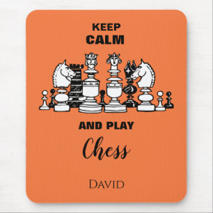 Keep Calm and Play Chess Mouse Pad Gift Men