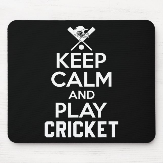Keep Calm And Play Cricket 2  Mouse Mat (Front)