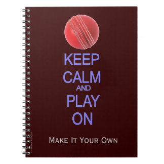 Keep Calm and Play cricket Notebook