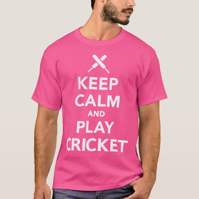 Keep Calm And Play Cricket T-Shirt (Front)