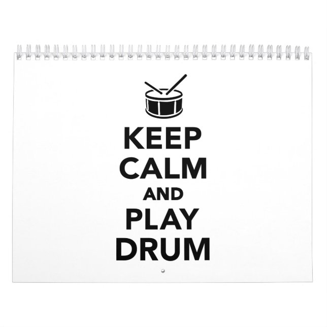Keep calm and Play drum Calendar (Cover)