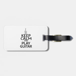 Keep Calm and Play Electric Guitar - Custom Colour Luggage Tag