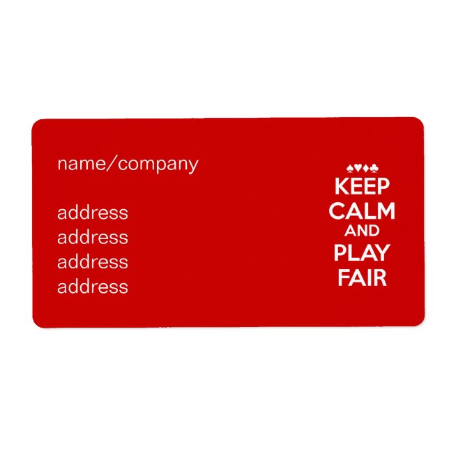 Keep Calm And Play Fair (Front)