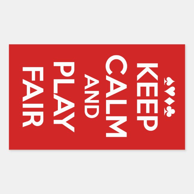 Keep Calm And Play Fair Rectangular Sticker (Front)
