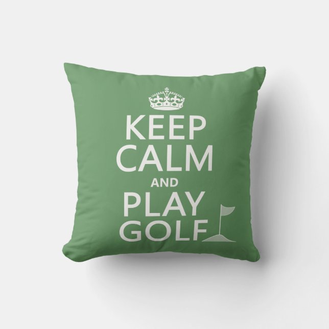 Keep Calm and Play Golf - all colours Cushion (Front)