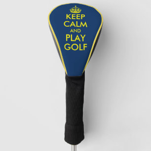 Keep calm and play golf funny men's gift golf head cover