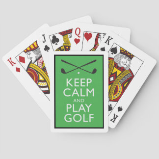 Keep Calm and Play Golf Playing Cards