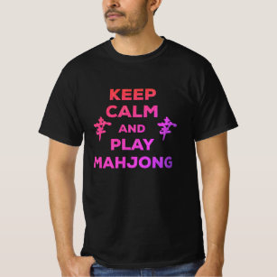 Keep Calm And Play Mahjong Funny Slogan majong T-Shirt