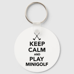 Keep calm and play Minigolf Key Ring