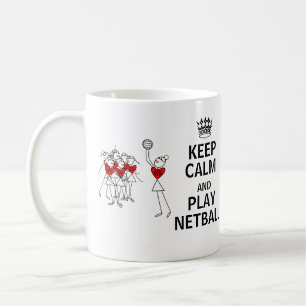 Keep Calm and Play Netball Positions Coffee Mug