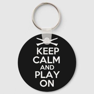 Keep Calm and Play On (Clarinet) Key Ring
