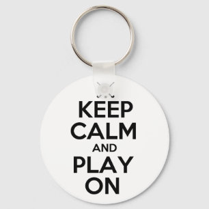 Keep Calm and Play On - Field Hockey Key Ring