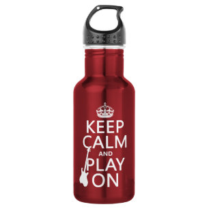 Keep Calm and Play On (guitar)(any colour) 532 Ml Water Bottle