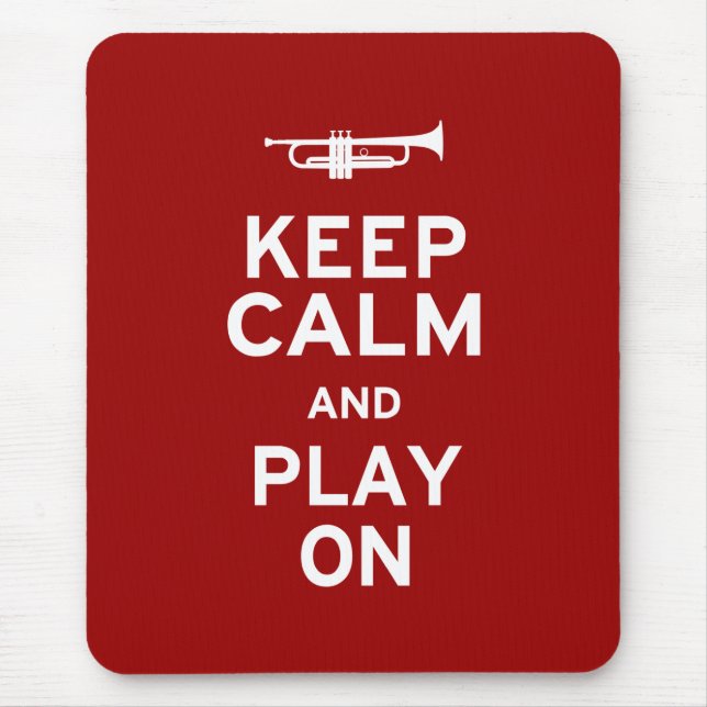 Keep Calm and Play On Mouse Mat (Front)