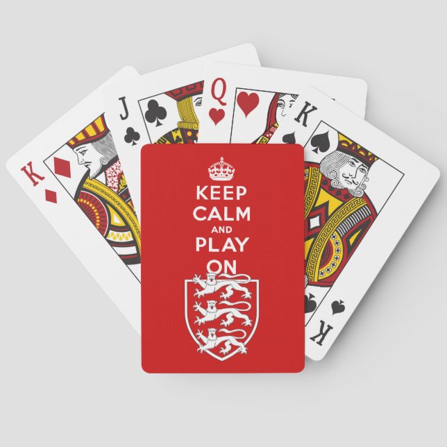 Keep Calm and Play On Playing Cards (Back)