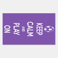 Keep Calm and Play On Purple Stickers