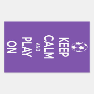 Keep Calm and Play On Purple Stickers
