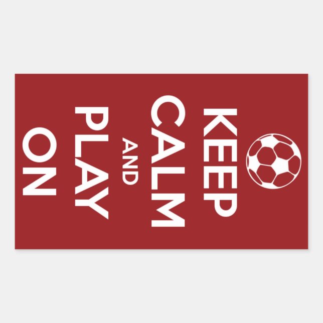 Keep Calm and Play On Red Stickers (Front)