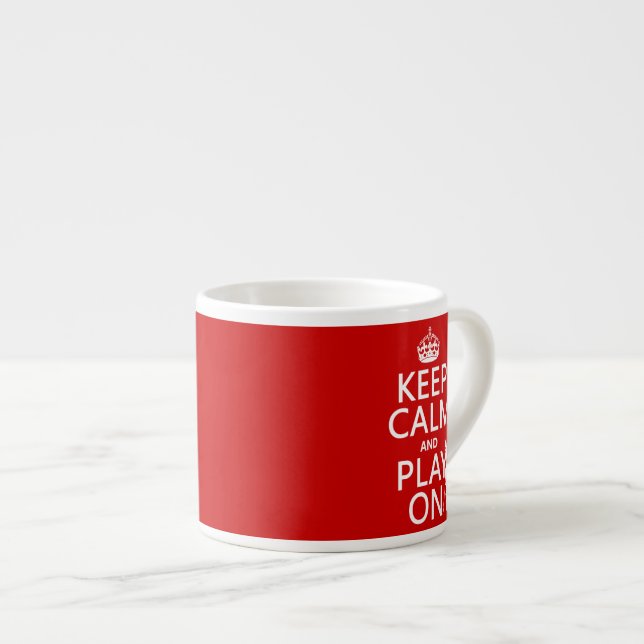 Keep Calm and Play On (violin)(any colour) Espresso Cup (Front Right)