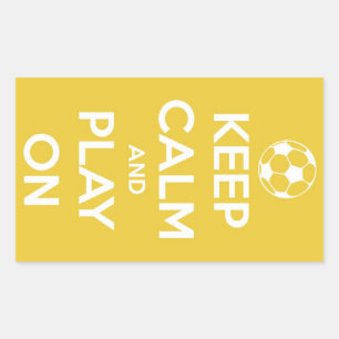 Keep Calm and Play On Yellow Stickers