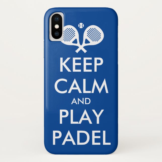 Keep calm and play padel tennis iPhone X cover (Back)