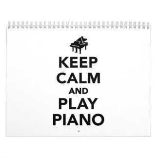 Keep calm and play piano calendar