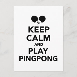 Keep calm and play Ping Pong Postcard